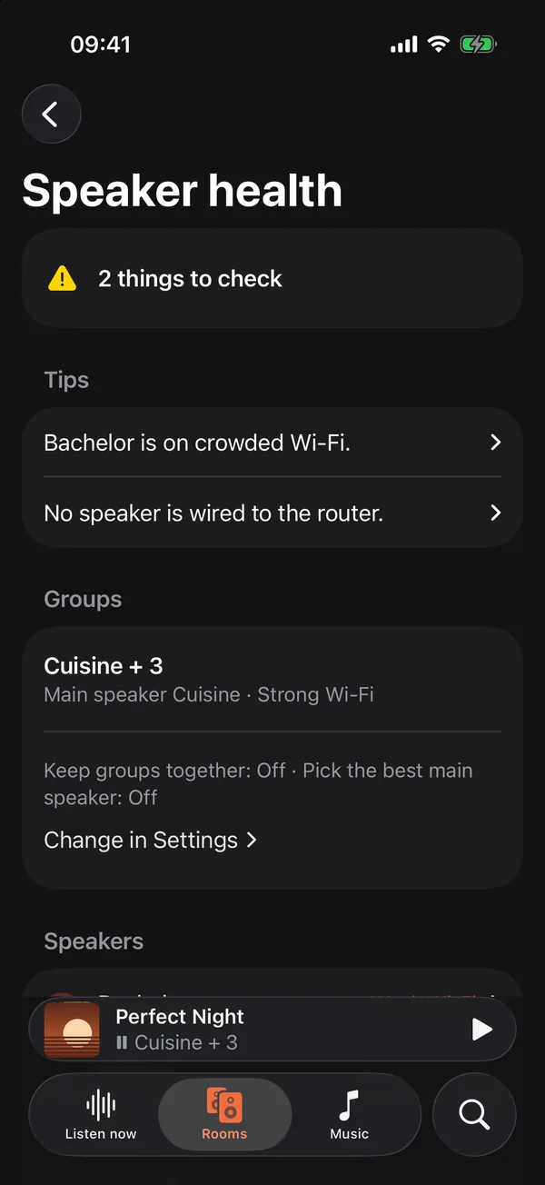 Santé des haut-parleurs : une pièce sur un Wi-Fi encombré et des conseils